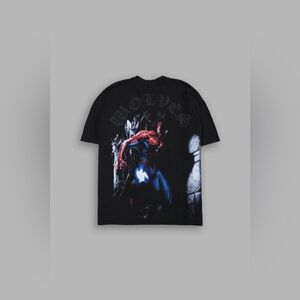WEBS AND SHADOWS PREMIUM OVERSIZED TEE IN BLACK